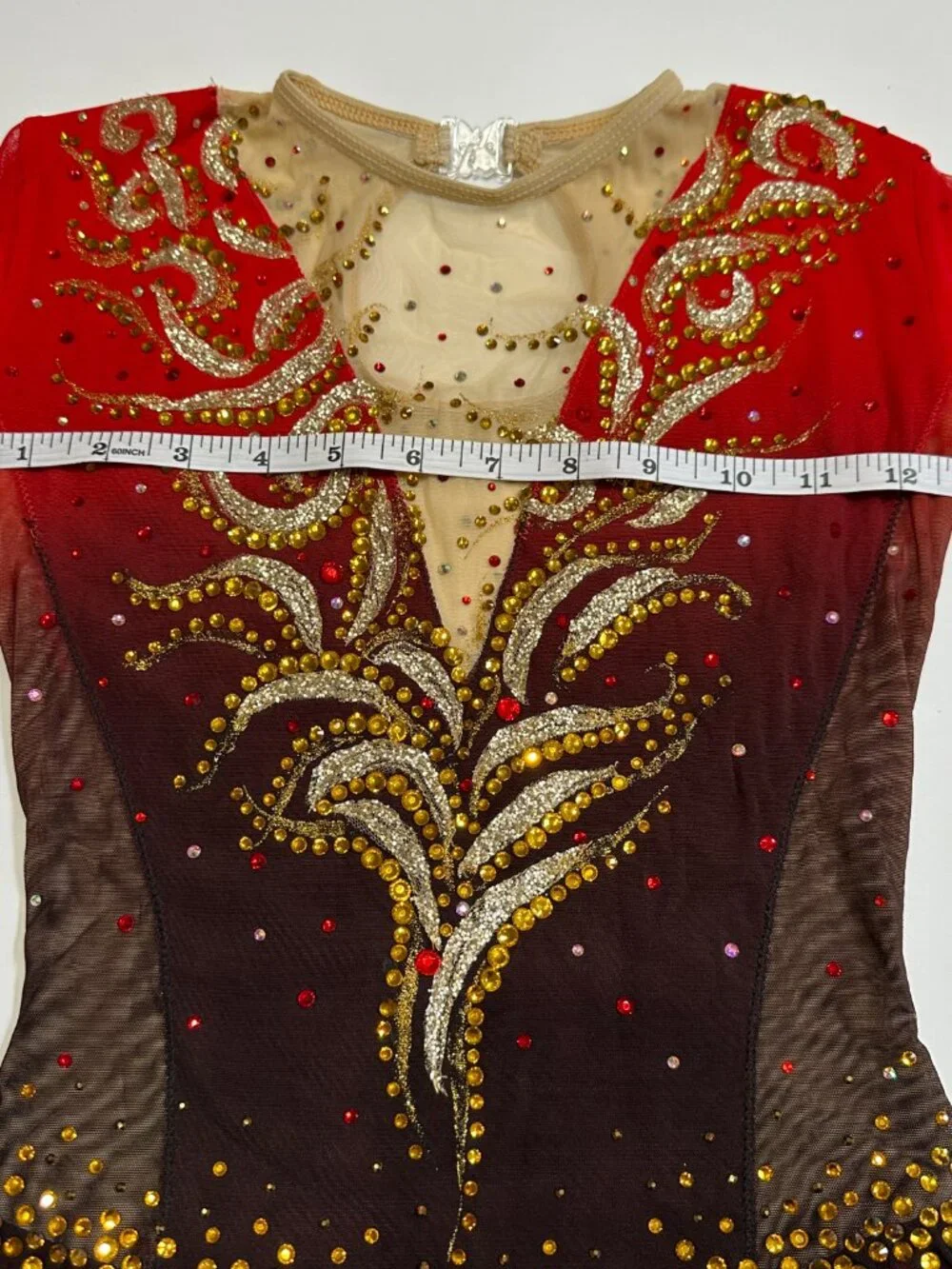 New Red / black / gold / pink Crystal Figure Skating Dress Girl 14 (11~13T)